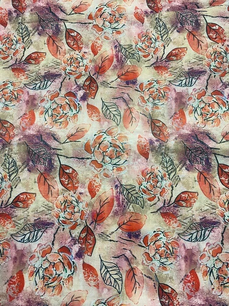 PC Cotton Chikan Embroidery Fabric